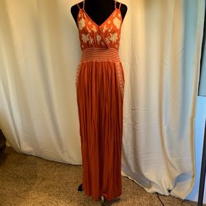 EUC, American Eagle Embroidered Tank Top Jumpsuit, size medium